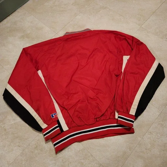 VTG 90s Russell Athletic Lightweight Windbreaker Mens L Large Blank Pullover Red - Picture 11 of 11